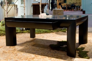 Coffee Table with Waterfall Apron